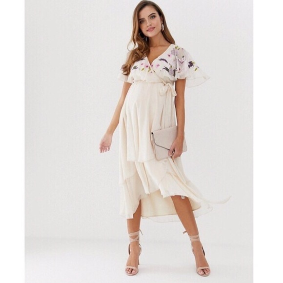 asos maternity midi dress